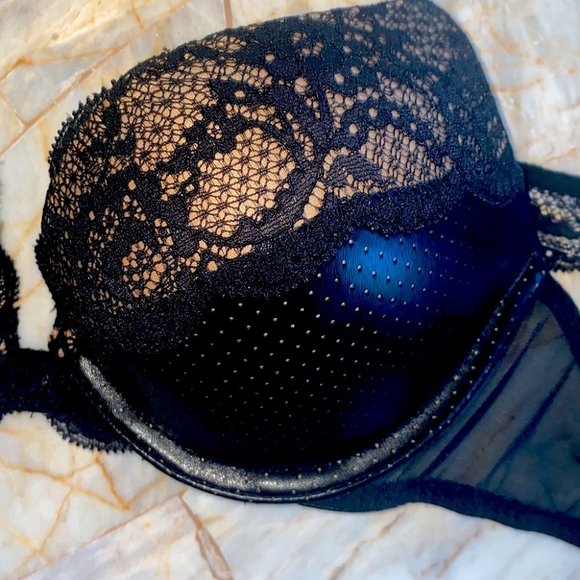 Rare Bombshell Miraculous Faux Leather 32B Push-up Bra Racerback - Picture 5 of 16